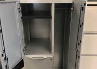 Gray Storage Cabinet opened