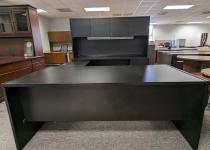 Black Desk Credenza Combo