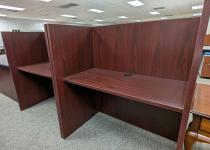 wooden cubicle workstation
