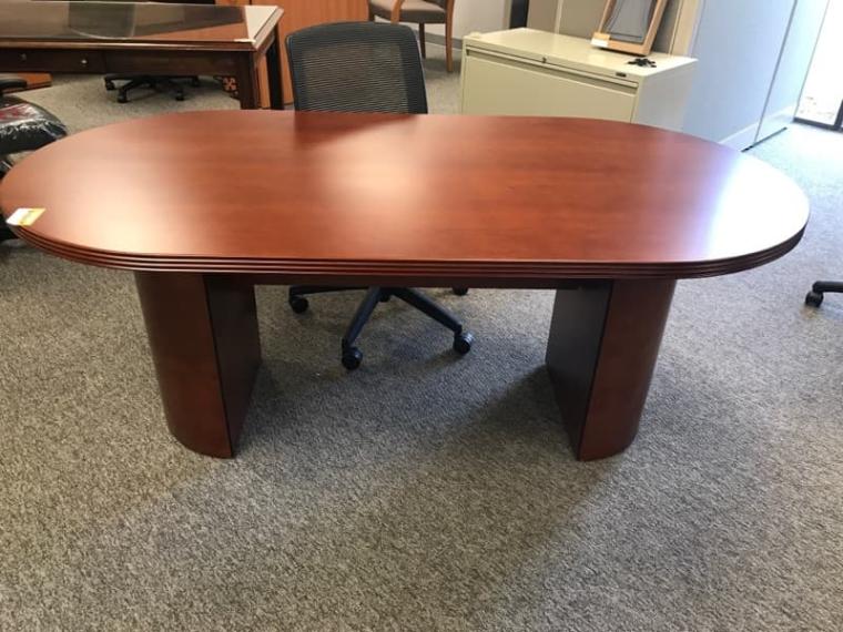 Six Foot Toffee Conference Table side