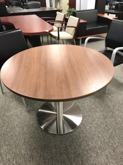 Modern Walnut Round Table