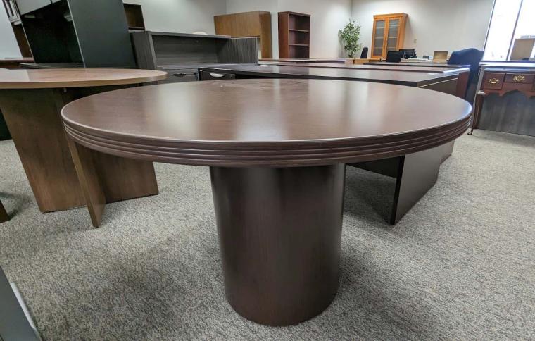 Wooden Round Office Table