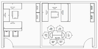 Office space planning schematic
