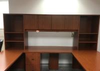 Light Cherry U-Shape Desk shelf