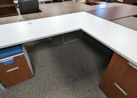 L-Shaped Desk with white top