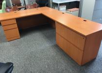 Honey L-Shaped Desk
