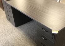 Coastal Gray Bow Front Desk
