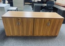 Used Honey Finish Storage Credenza