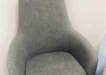 Used Heather Gray Swivel Lounge Chair