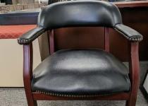 Black Leather Reception Chair