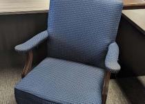 Blue Patterned Reception Chair
