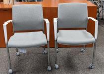 Grey Conference Chairs with Wheels