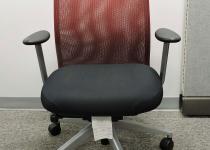 Red office task chair front