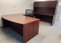Used Bow Front Desk & Credenza