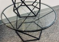 Used Glass Top Metal Base Side Tables