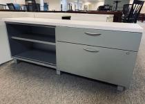 Used Gray Credenza with White Top