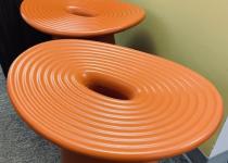 Used Orange Statement Versatile Seating