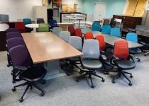 Used Mesh Back Task Chairs & Modern Rectangular Conference Tables