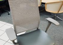 Used Gray Striped Mesh Back Task Chair