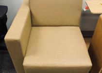Used Wheat Lounge Chair with One Arm