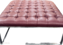 Used Red Cushioned Ottoman