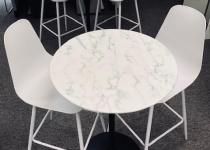 Used Marble Top Cafe Table & Cafe Chairs