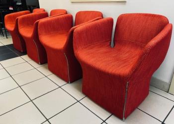 Used Red Statement Lounge/Reception Chairs