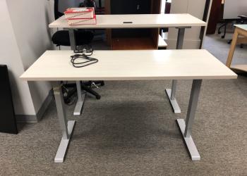 Light Gray Height Adjustable Training Table