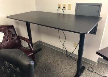 Black Height Adjustable Training Table