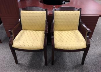 Yellow Fabric Side Chairs