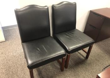 Black Leather Side Chairs