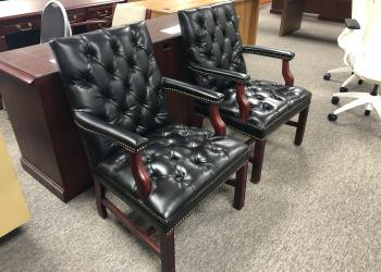Black/Mahogany Side Chairs 