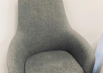 Used Heather Gray Swivel Lounge Chair