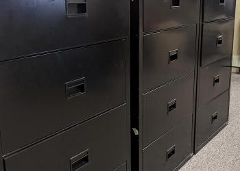 Fire safe filing cabinets angle view