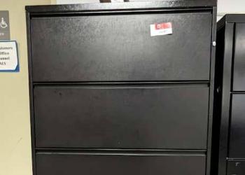 Four Drawer Black Lateral File Cabinet