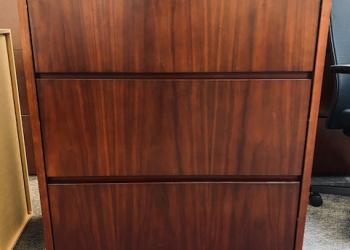 Used Cherry 3-Drawer Lateral File