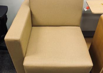 Used Wheat Lounge Chair with One Arm