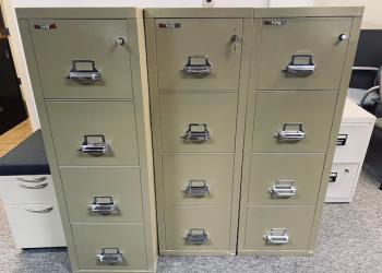 Used Vertical 4-Drawer Locking File Cabinets