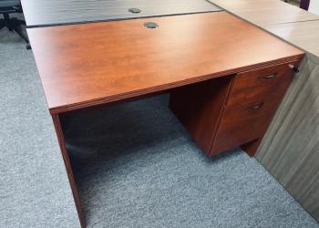 New Cherry Single Pedestal Desk