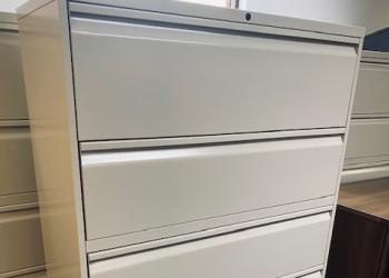 Used Sand Metal 5-Drawer Lateral File Cabinet