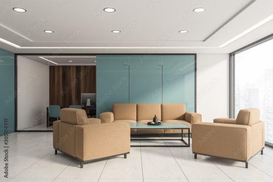 Reception area office lounge chairs