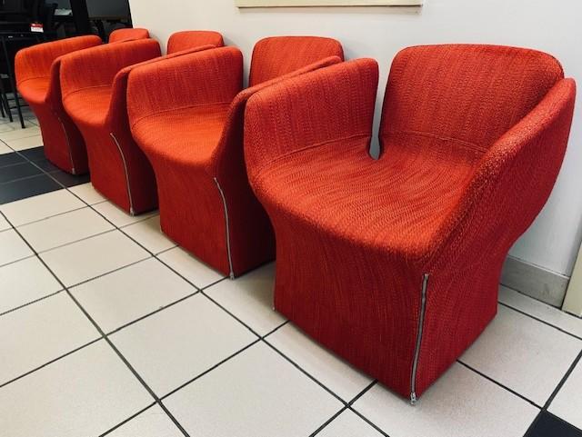 Used Red Statement Lounge/Reception Chairs