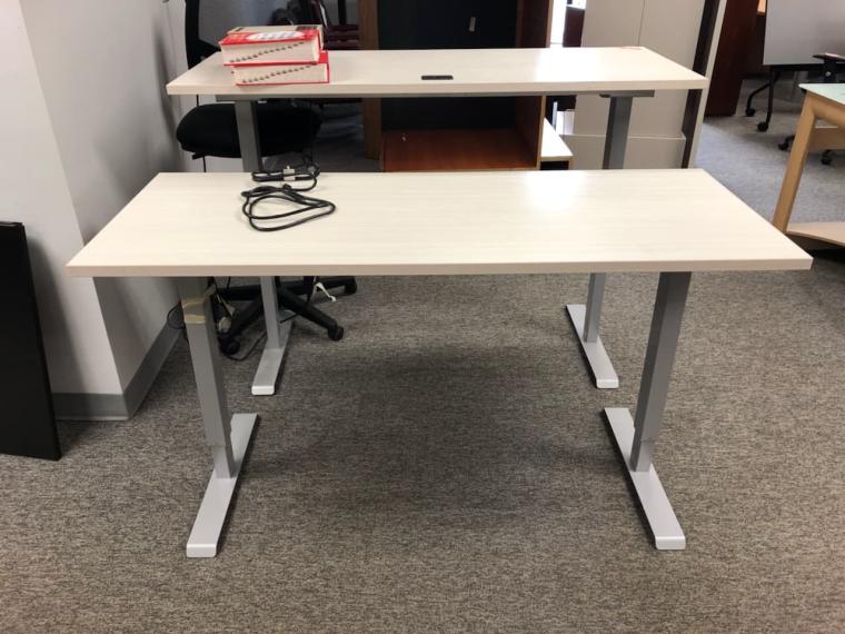 Light Gray Height Adjustable Training Table