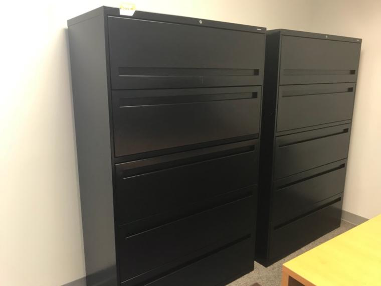Black Five Drawer Laterals