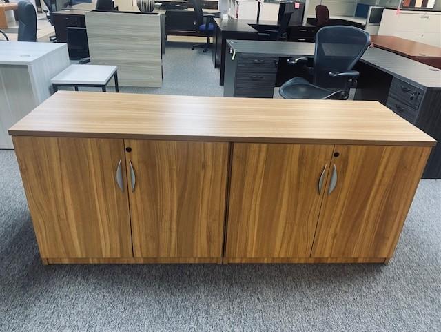 Used Honey Finish Storage Credenza
