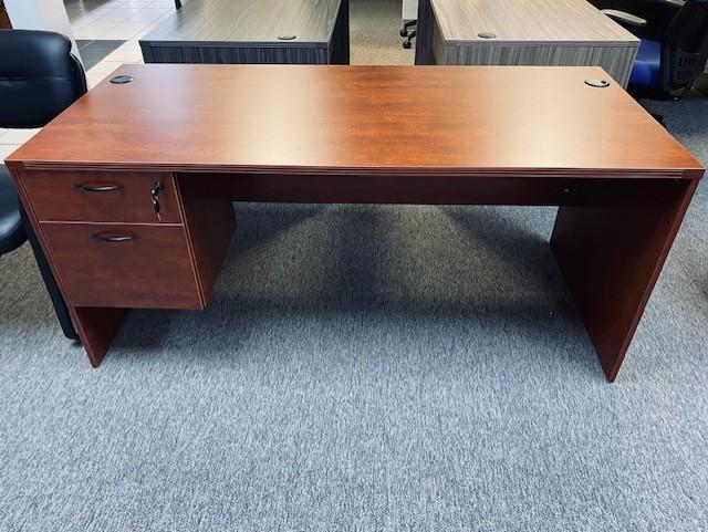 New Single Pedestal Cherry Desk