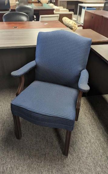 Blue Patterned Reception Chair