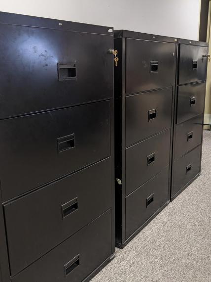 Fire safe filing cabinets angle view
