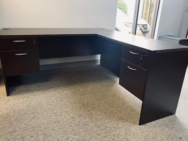 New Mahogany L-Shaped Desk