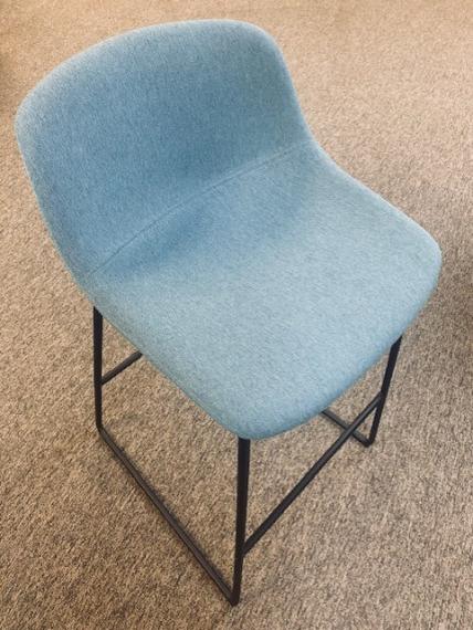 Used Blue Sled Base Stool